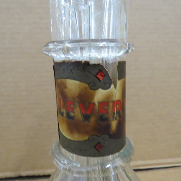 Vintage 4 Chamber Liquor Decanter Clear Glass Bottle Barware Levert & Co  11" - Picture 8 of 9